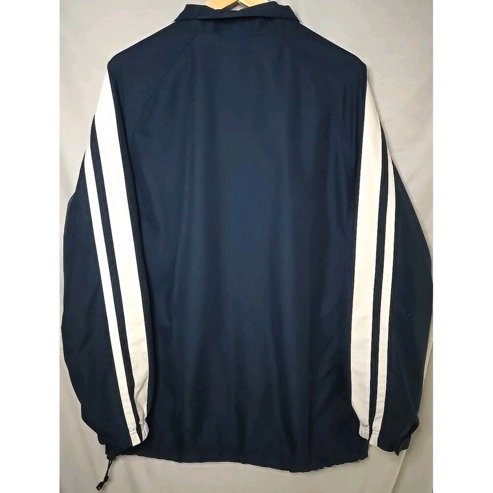 Nike Y2K Jogging Jacket, Logo, Sz XL, Navy Blue w/ White Stripes - Picture 6 of 11